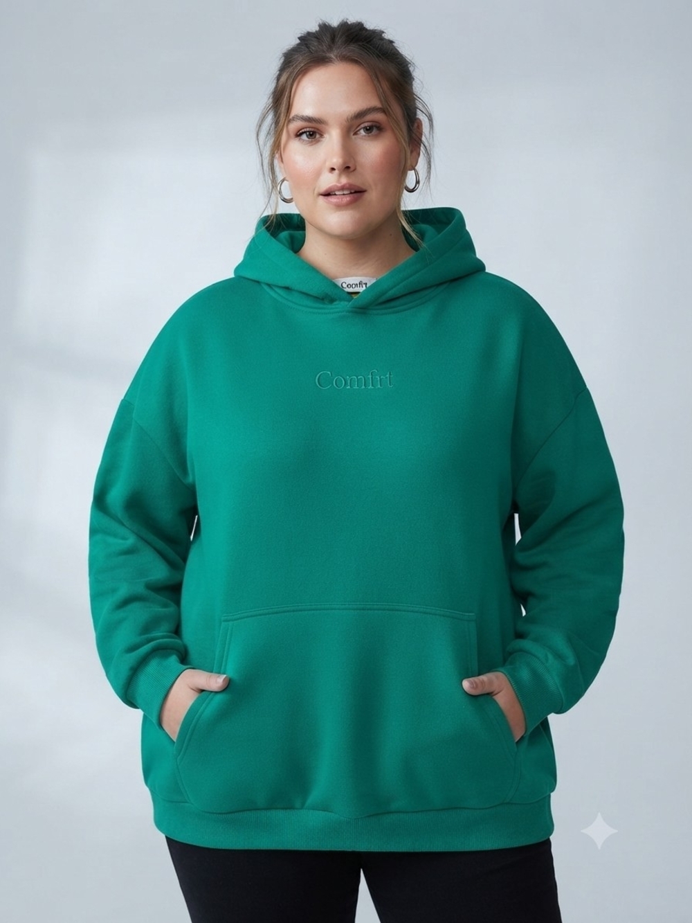 Like New Comfrt Premium Heavyweight Hoodie - Emerald Green - Size 3X